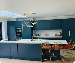 Modern blue kitchen